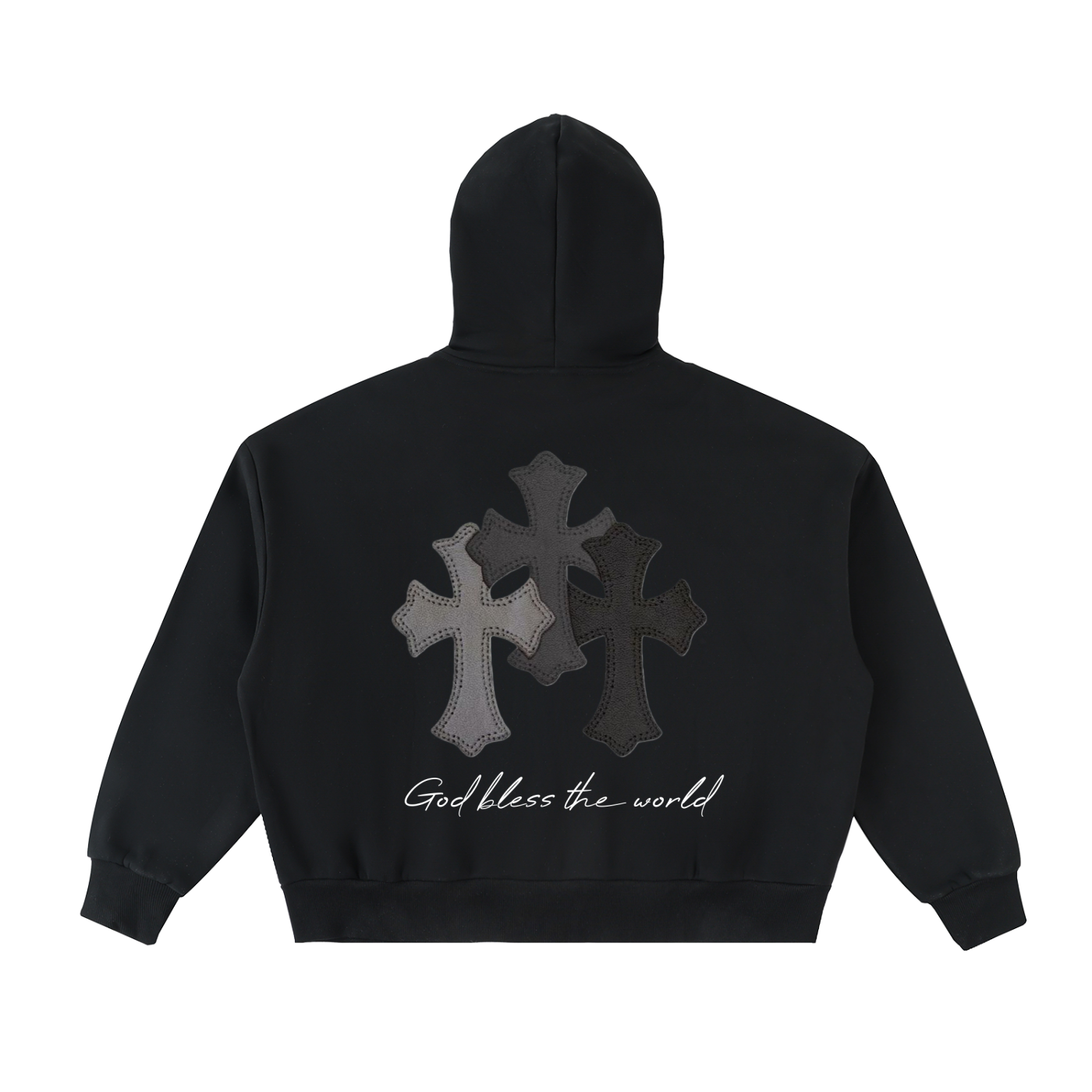 Fleeced Full-Zip Boxy Hoodie